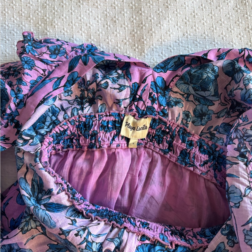 Paige Floral Pink and Blue Top